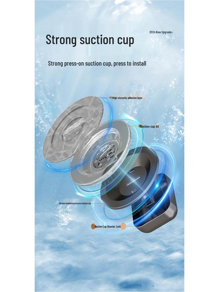 Punch-Free Bathroom Wall Shelf - Aluminum Vacuum Corner Rack