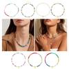 Multicolor Beaded Necklace Adjustable Length Necklace Colorful Stone Necklace Fashion Jewelry for Stylish Outfits