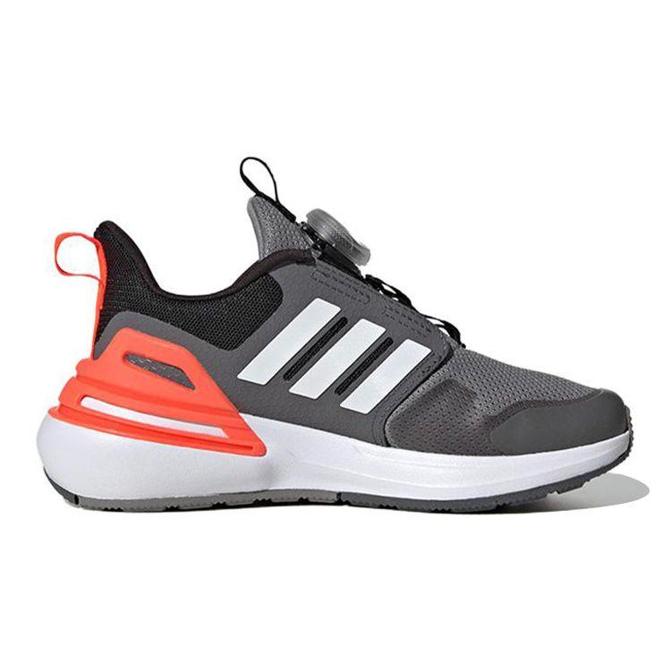adidas Кроссовки для бега Rapidasport Boa с низким верхом, детские кроссовки, серые с оранжевым, HP2765