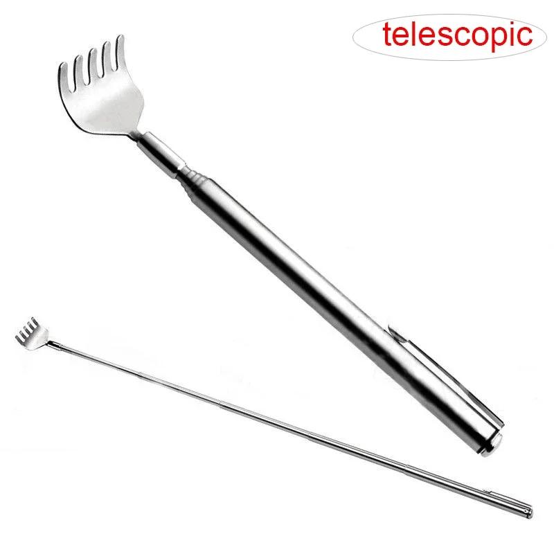 New Adjustable Extendable Back Scratcher Stainless Steel Telescopic Anti Itch Flexible Claw Backscratcher