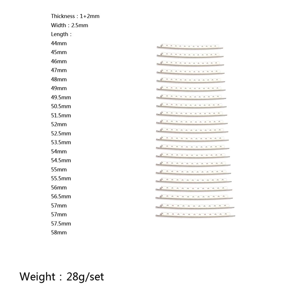 Silver Electric Guitar Fret Wire Guitar Fretboard 24 Fret 2.5mm Tone for Guitar Fingerboard Replacement, Pack of 22Pcs