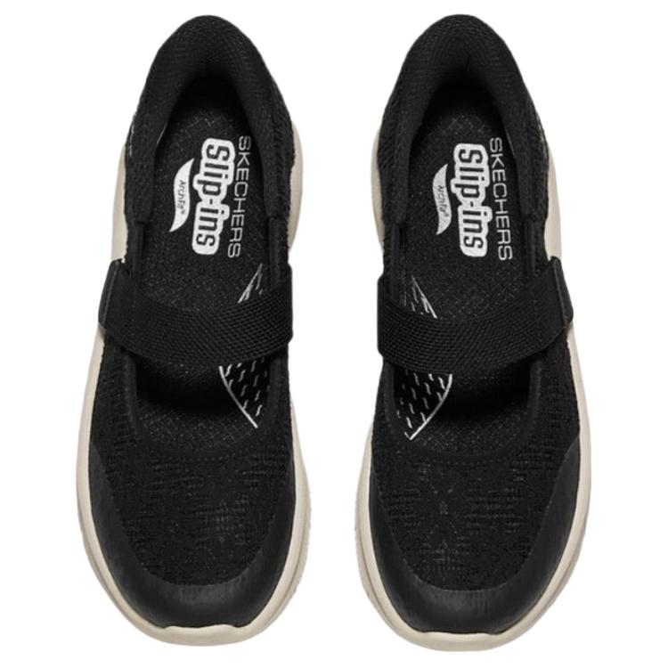 Skechers Современные удобные туфли Мэри Джейн без шнуровки Женская обувь Черный 159520-BLK