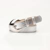 Moon Silver Fashion Belt For Women With Alloy Buckle And Leather Look For Casual Wear