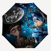 1pc Corpse Bride Automatic Open/Close Umbrella Compact Folding Umbrella with 8-Rib Shaft lightweight esign, for Women/Men1182A