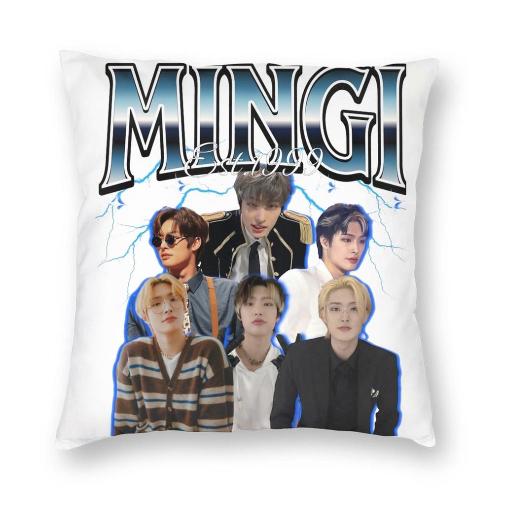 Подушка с принтом Wooyoung 90s Ateez Kpop Группа Наволочка Двусторонняя Печать Полиэстер Чехол для Подушки Декоративная Подушка Чехол для Подушки Постель