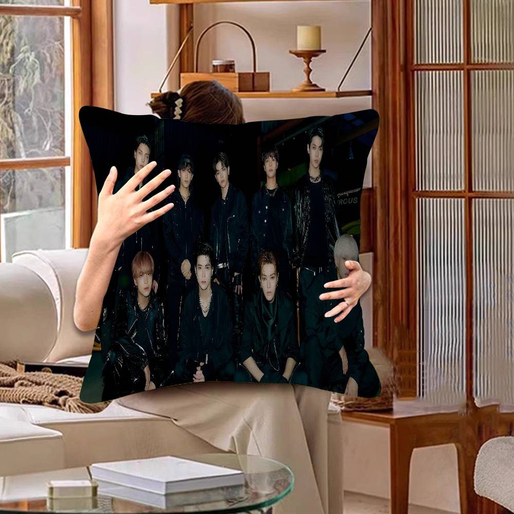 Kpop Style N-Nct 127 Cushion Cover Pillow Cover Decor Pillowcase Printed Cushion Case For Couch