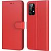 Case for Samsung Galaxy A23 5G - BOOLING - Red - Leather Effect - Shockproof - Magnetic Flap