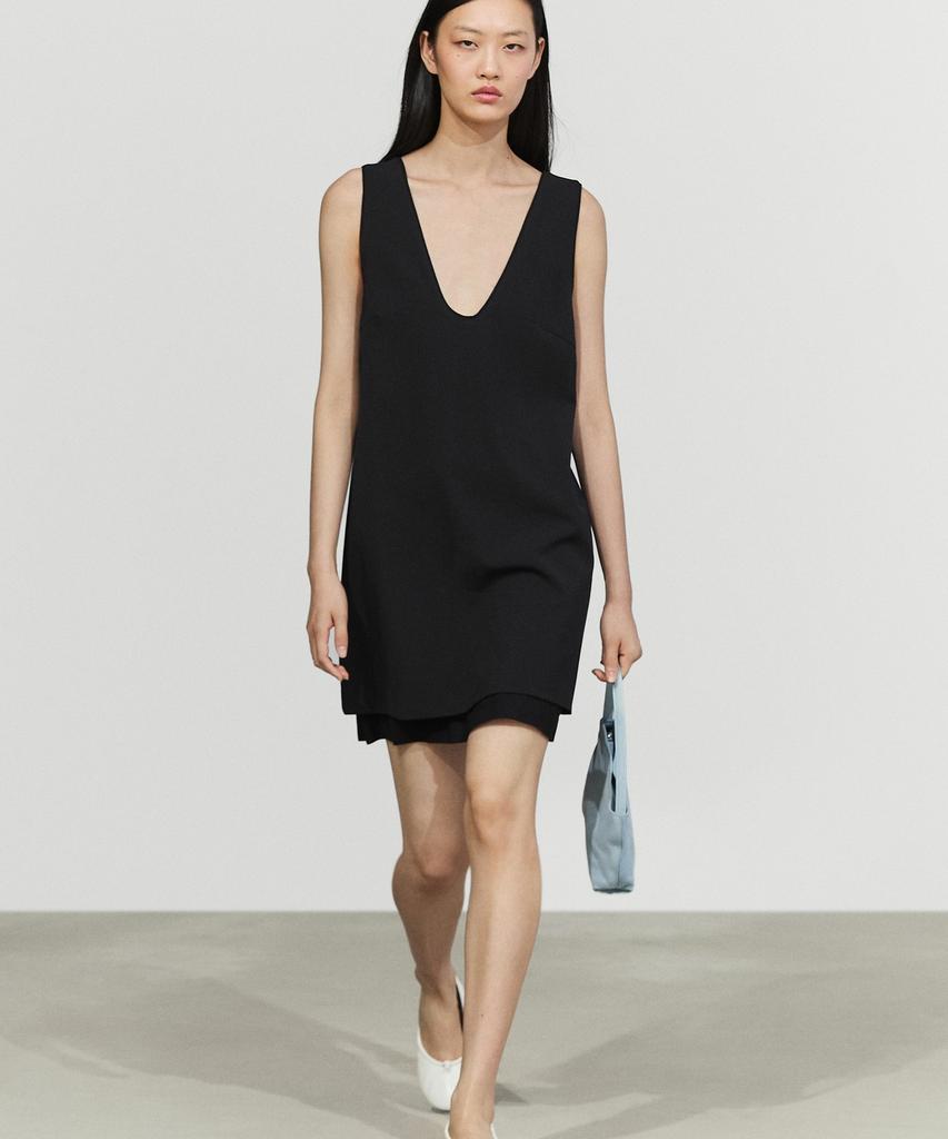 Masimodutti Double Fabric Midi Dress