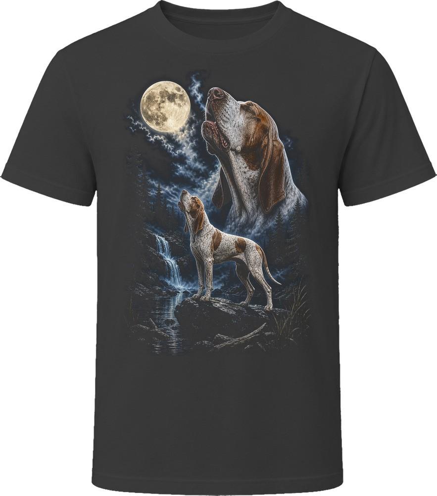 Bracco Italiano Dog Howling at the Moon T Shirt