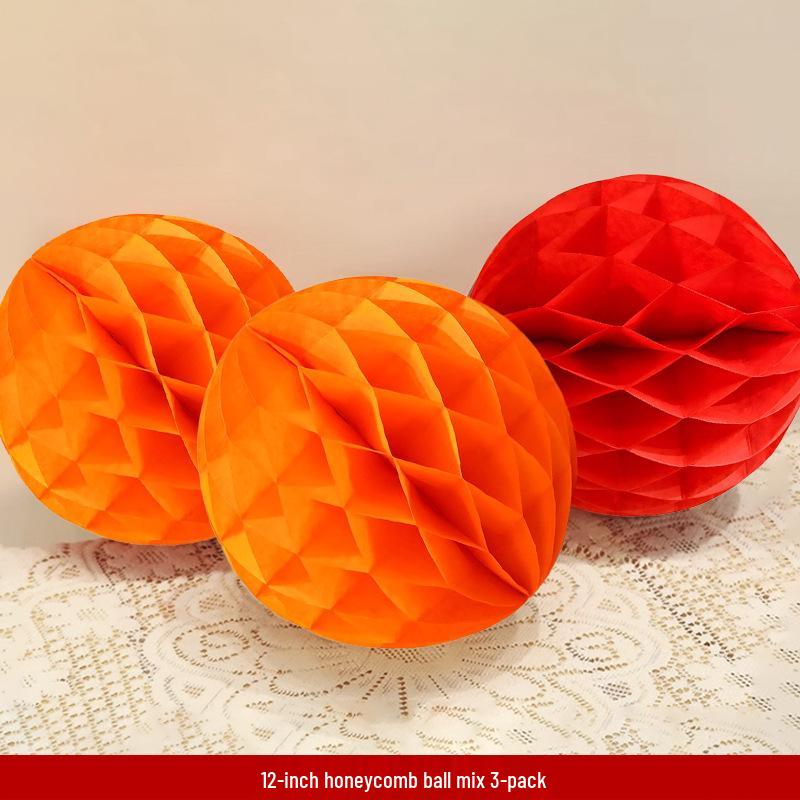 First Birthday Honeycomb Ball Lantern Decoration - Baby Party Photo Props & Backdrop
