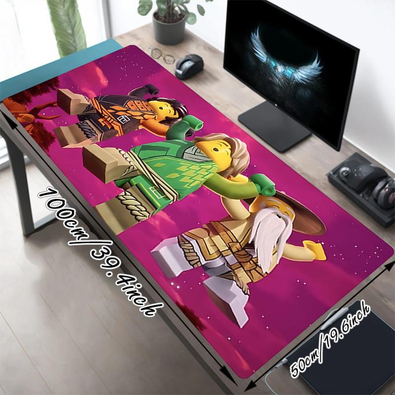 1Pc Lego Ninjago Action Heroes Gaming Mouse Pad Keyboard Desk Mat Non-slip Rubber Lock Edge Waterproof Computer Mousepad for Office Home Decor Q1239