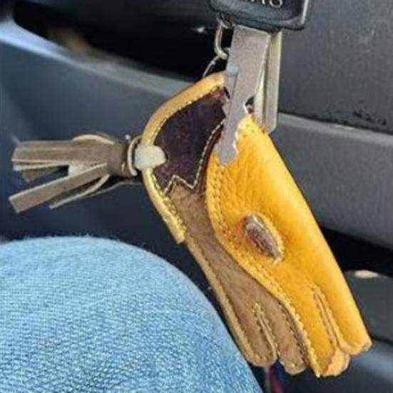 Мини-перчатка для соколиной охоты Брелок Мужской Искусственная кожа Крошечная перчатка Палец Миниатюрная жердочка для сокола Подарок для птицеловов Любителей соколиной охоты