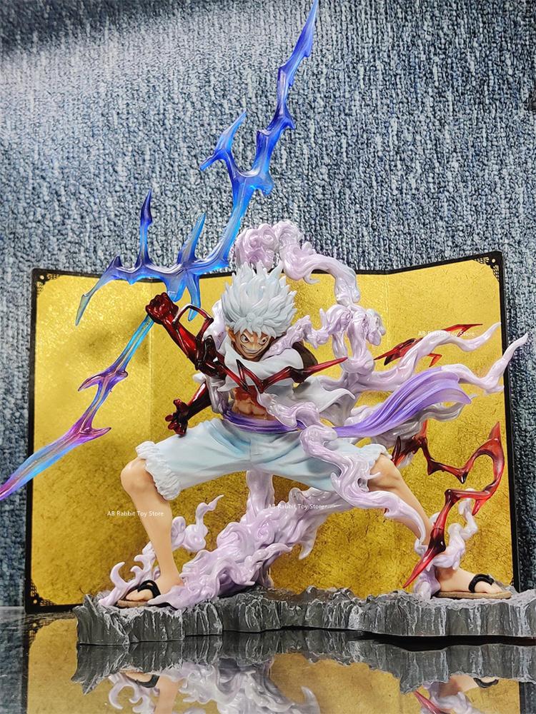 Фигурка One Piece Ника Луффи Луффи Бог Солнца 5-я передача со световым шаром 28 см Экшн-фигурка ПВХ Статуэтка Модель Коллекция Декора Игрушка Подарок