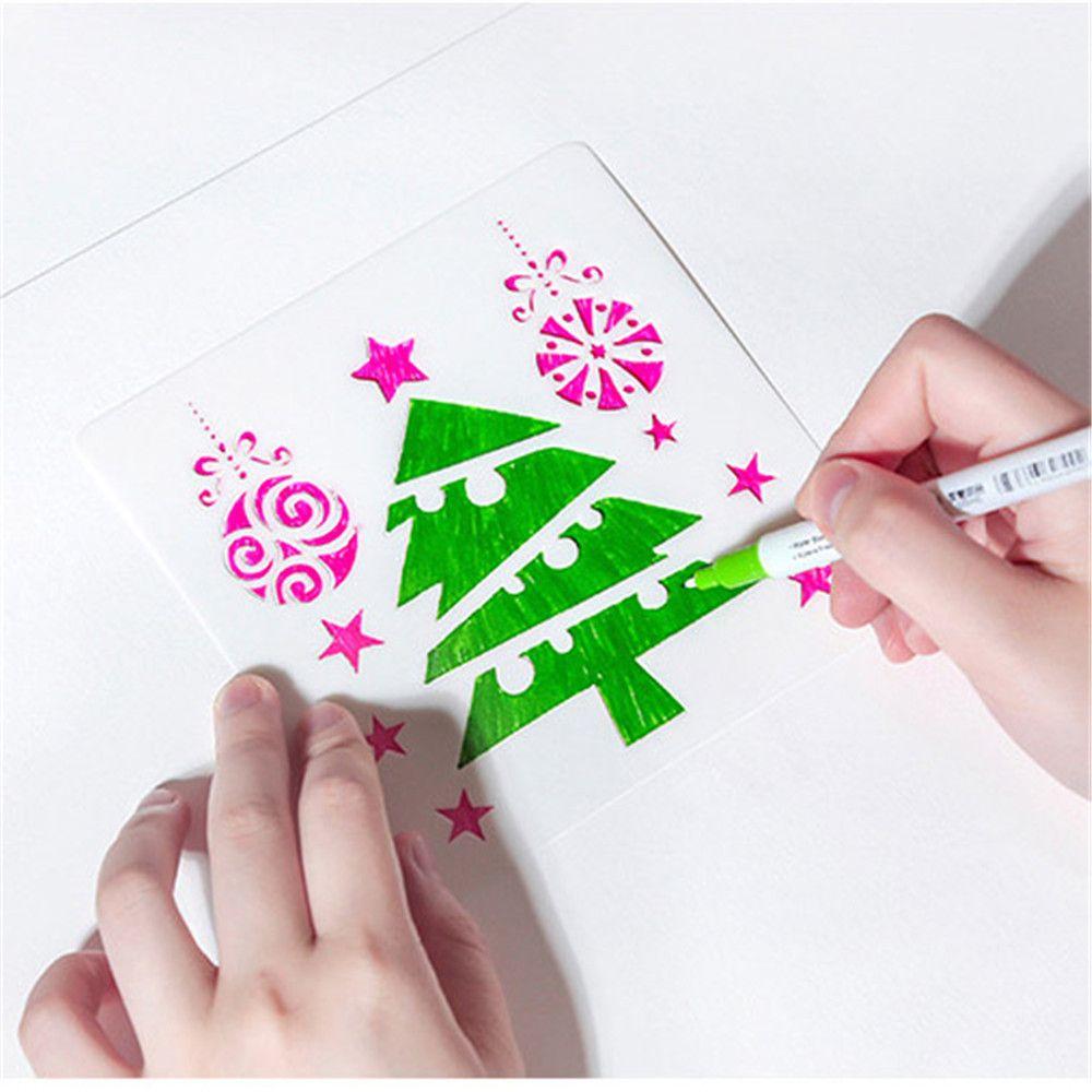 Embossing Album Decorative Stamp Merry Christmas Scrapbooking Layering Stencils PaintingTemplate