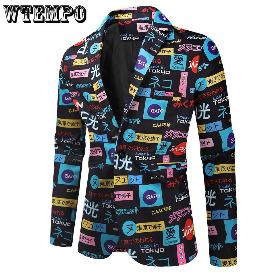 Весенне-осенний мужской повседневный костюм, модный мужской костюм с цифровой печатью, комплект из двух предметов