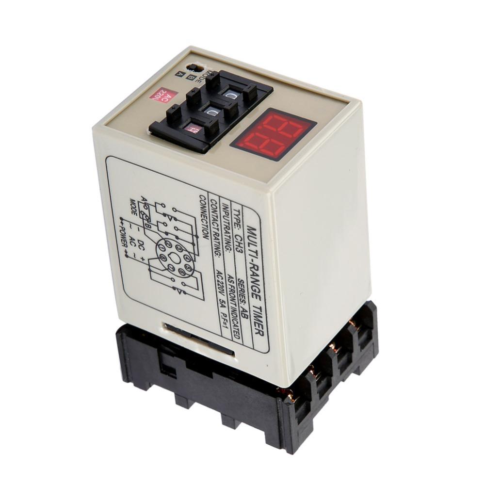 Цифровой реле-таймер задержки 0,01 с - 99 ч CH3-AB Реле-таймер Реле задержки Промышленное управление