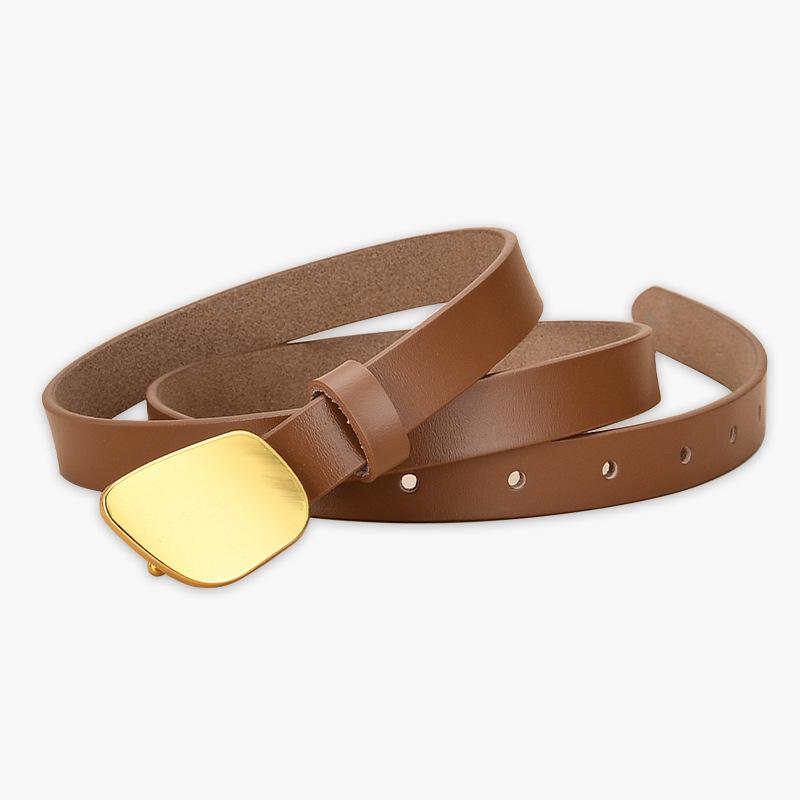 Women'S Leather Belt Women'S Belt Retro With Jeans Casual Decoration Women'S Belt