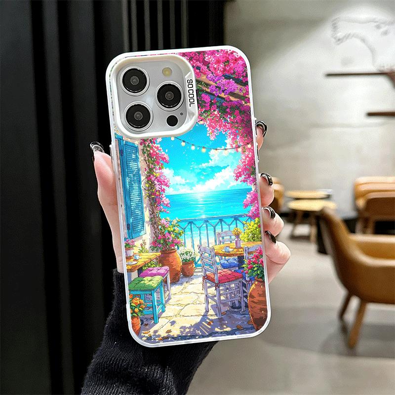 Эстетичный аниме-пейзаж Ударопрочный чехол для телефона для iPhone 17 Air 16 16E 15 Pro Max 14 Plus 13 Mini 12 Задняя крышка Противоударные Fundas