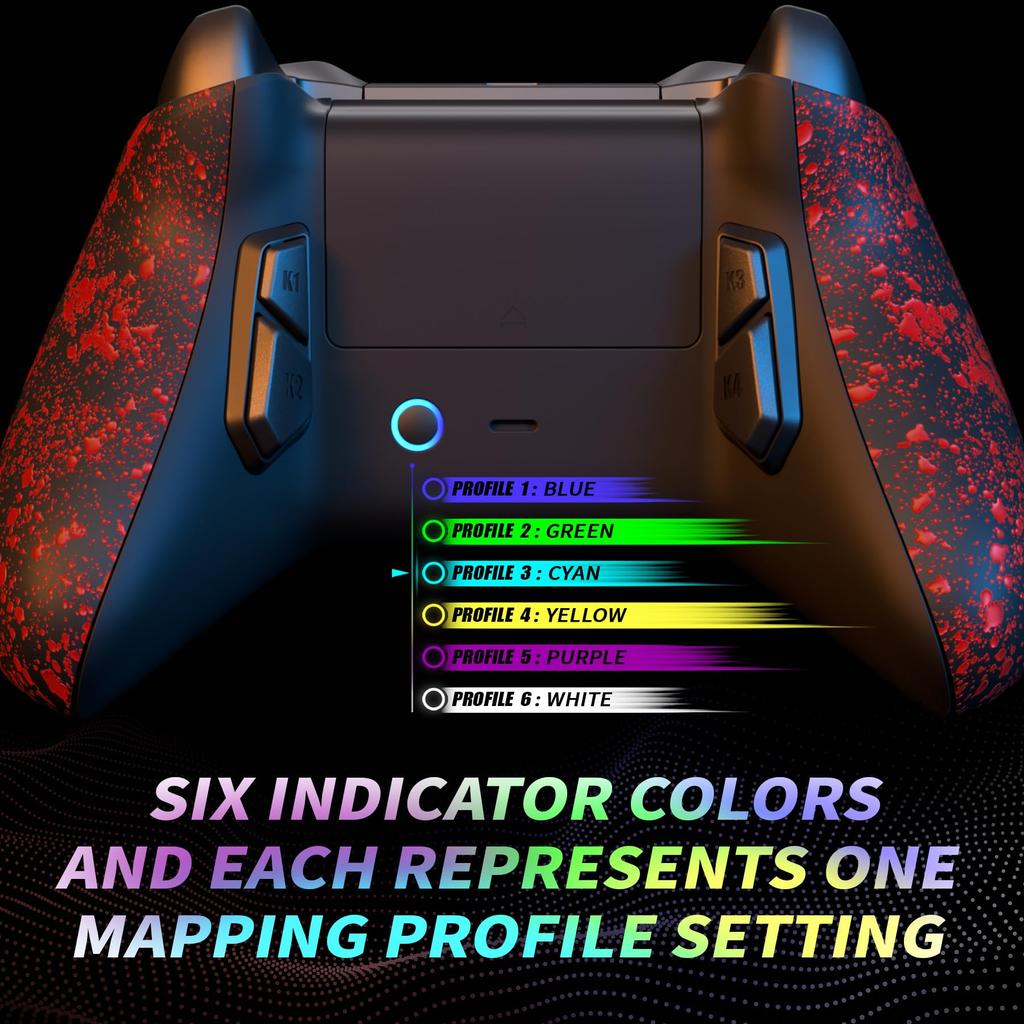 EXtremeRate VICTOR S Набор для переназначения кнопок для Xbox One S/X (Контроллер не входит в комплект) [Текстурированный красный]