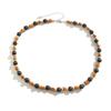 Retro Boho Wood Bead Stone Chain Necklace for Men Punk Simple Short Clavicle Choker Y2K Accessories Fashion Jewelry Gift Party