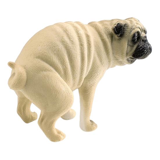 Имитация модели собаки ПВХ Спящий Какающий Мопс Сиба Фигурка Статуэтка Скульптура Украшение для дома офиса рабочего стола Детская образовательная игрушка-животное