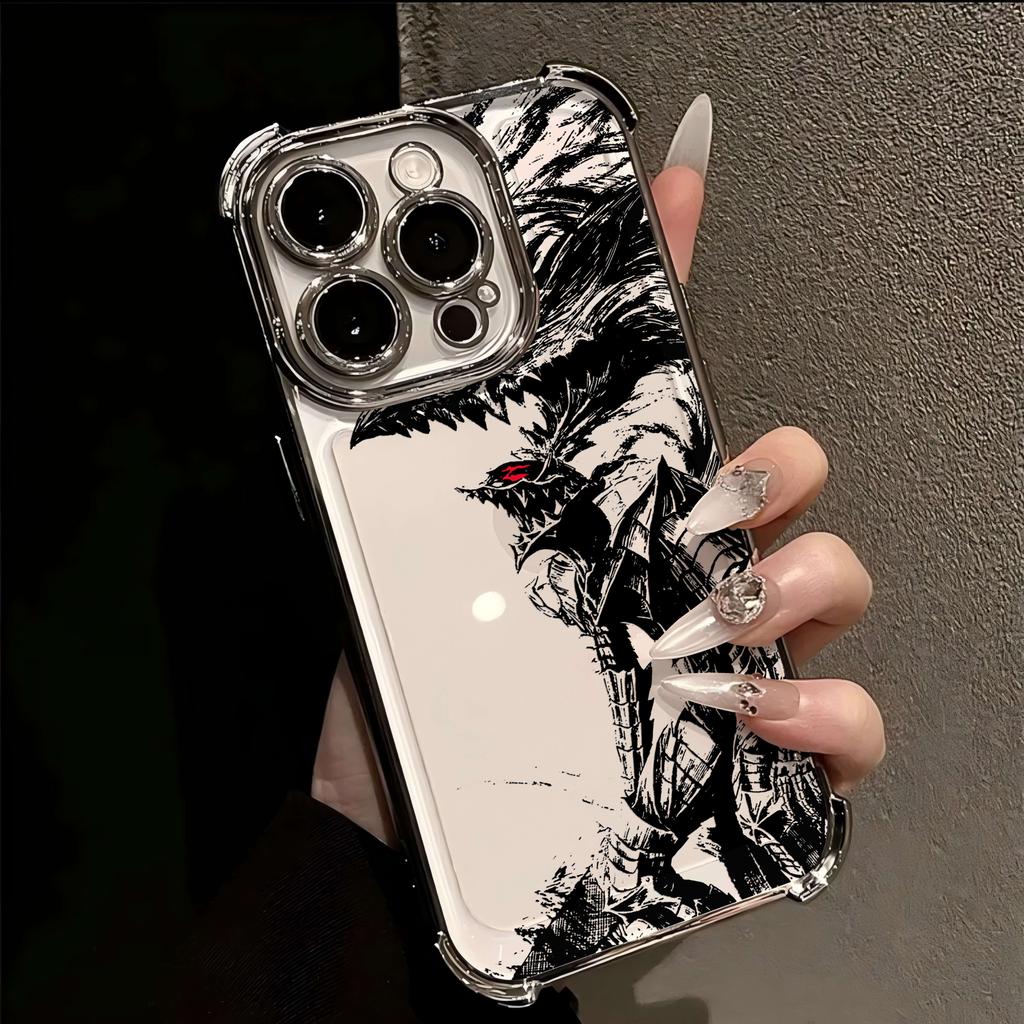 Аниме B-Берсерк G-Гатс Новый Позолоченный Чехол Для IPhone 16 15 14 13 12 11 Pro Max X XR XSMax 7 8 6 Plus Противоударный Задний Чехол