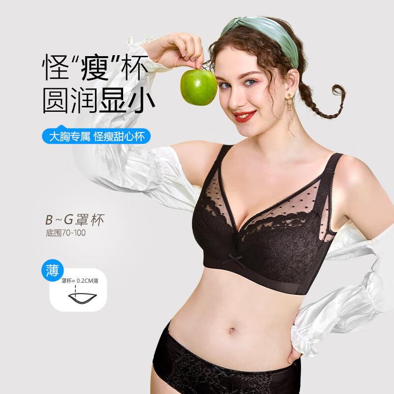 Large Size Underwear Women's Fat Mm Tube Top Gathering Anti-sagging Collection Breast Adjustment Bra Thin Lace