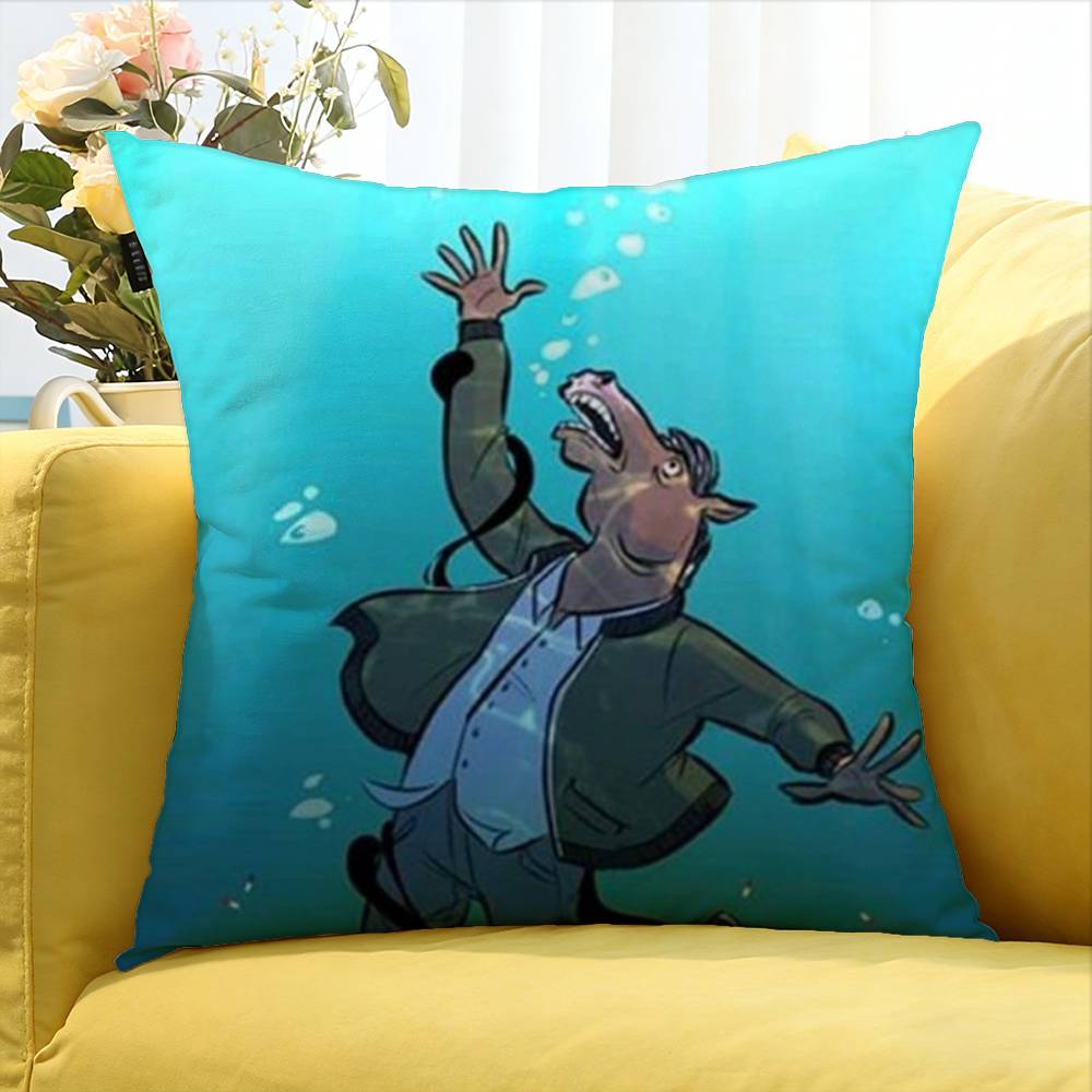 B-Bojack H-Horseman World Various Sizes Square Pillow Case For Car Home Bedchamber Decor