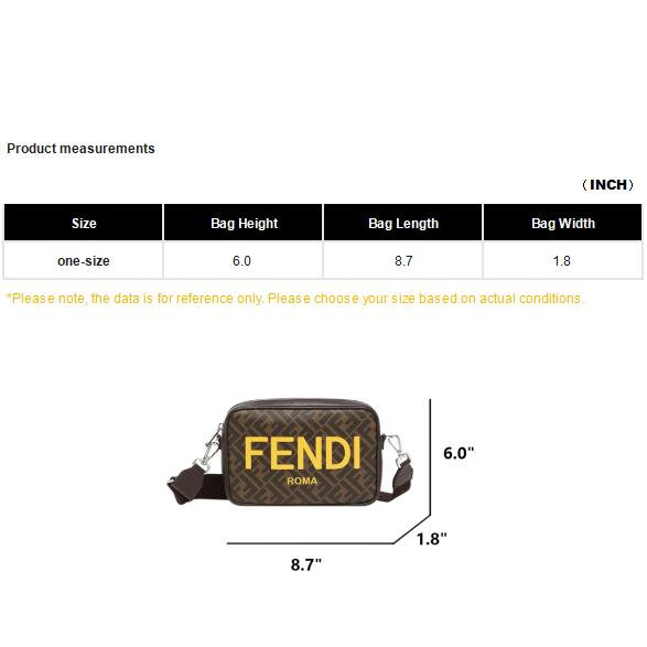 Fendi Сумка через плечо с монограммой FF из кожи и полиэстера Мужские сумки Коричневая 7M0286-AJJ4-F1HR8