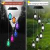 Solar Wind Chimes Vintage Bottle Color-Changing Light Mobile Hanging Chimes Gifts for Mom Teacher Garden Decoration Waterproof