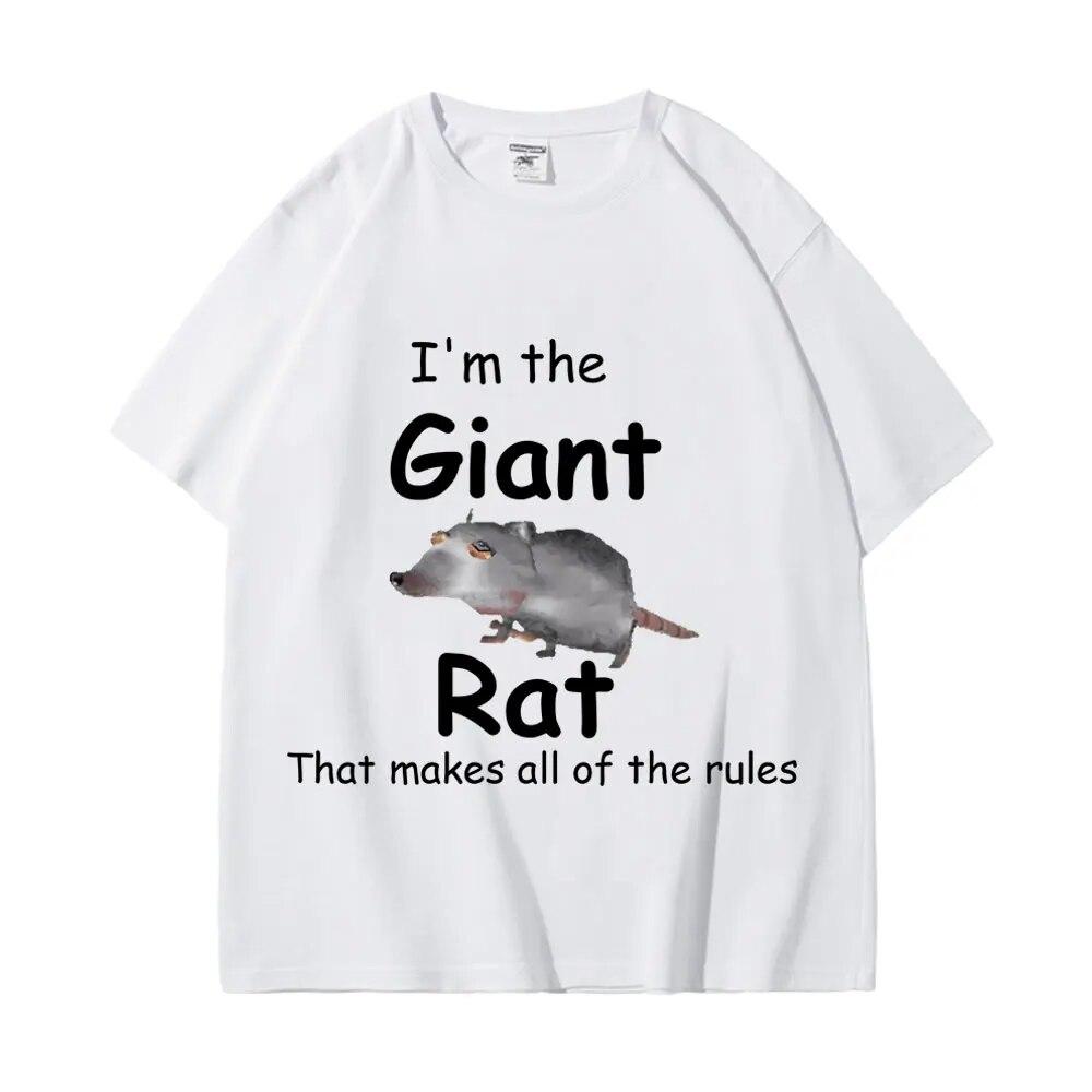 Забавная футболка с принтом «Я гигантская крыса», которая делает все правила, графические футболки с короткими рукавами, унисекс, женская модная футболка в готическом стиле
