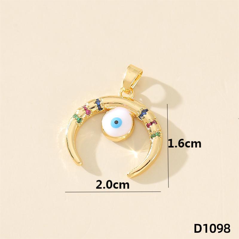 Devil'S Eye Jewelry Chain Pendant Hip Hop Jewelry Copper Gold Plated Zircon Accessories Pendant