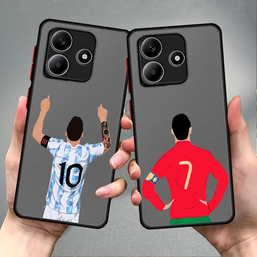 Чехол с номером 7 10 по Футболу для Xiaomi Redmi Note 14 13 Pro Plus 13C 14C 9S 11 10 12 A4 Funda Задняя крышка телефона