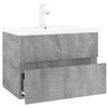 VidaXL Meuble Lavabo avec Bassin Intégré Armoire sous Lavabo Meuble de Rangement de Salle de Bain Maison Sonoma Gris Bois 3152868
