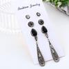 4 Pair Retro Bohemia Style Long Earring Set Modern All-match Eardrop Ornament