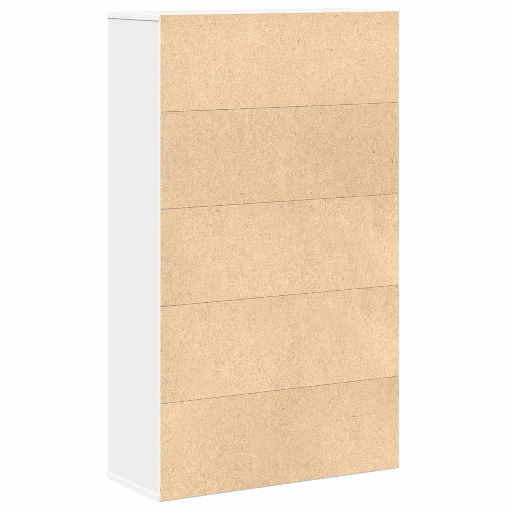 Bookshelf White 60 x 24 x 101.5 cm Engineered Wood