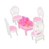 Обеденный стол и стулья для кукольного домика 1:16 безопасных пластиковых миниатюрных стульев для столов и стульев для самостоятельного изготовления