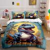 Blue Dinosaur, Tropical Background. Bedding Sets Duvet Cover Sets Duvet Covers Pillowcases(1* Duvet Cover 2* Pillowcases Without Duvet Insert)