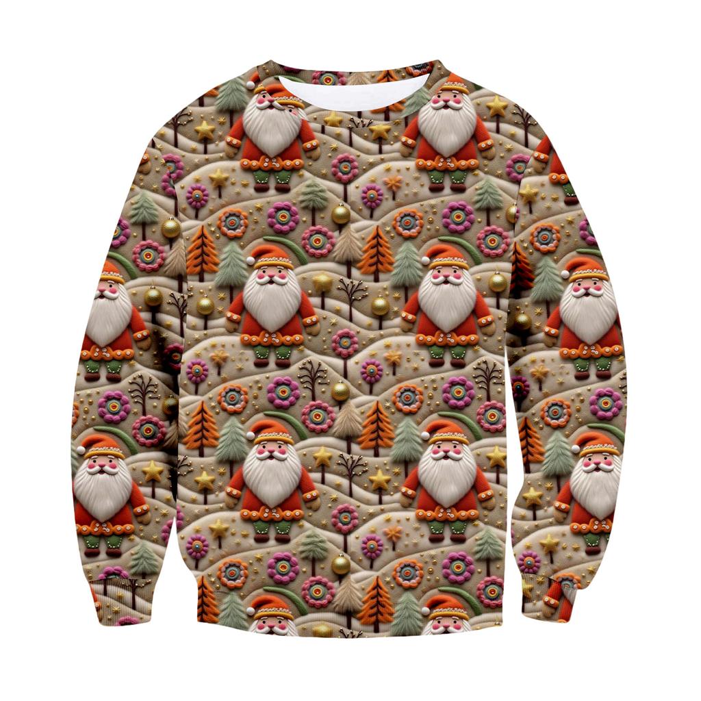 Свободное мужское худи с рождественским принтом