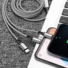 3 в 1 USB-кабель Micro USB Type C Зарядный кабель с несколькими USB-портами Быстрозарядный шнур для iPhone 11 12 13 Pro Max Xiaomi Samsung