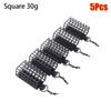 5Pcs Fishing Tackle Fishing Feeder Cage Round Square Trap Bait Basket Durable Fishings Lure Cage