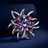 Elegant High-End Crystal Flower Brooch - Women's Luxury Corsage Pin