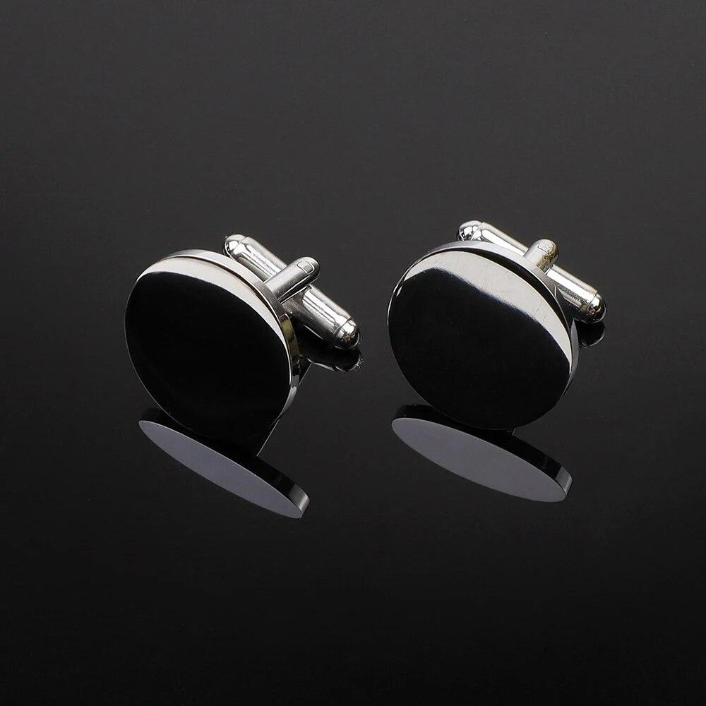 Мужские запонки, классические квадратные круглые глянцевые запонки для костюма, рубашки для свадебной вечеринки, аксессуары