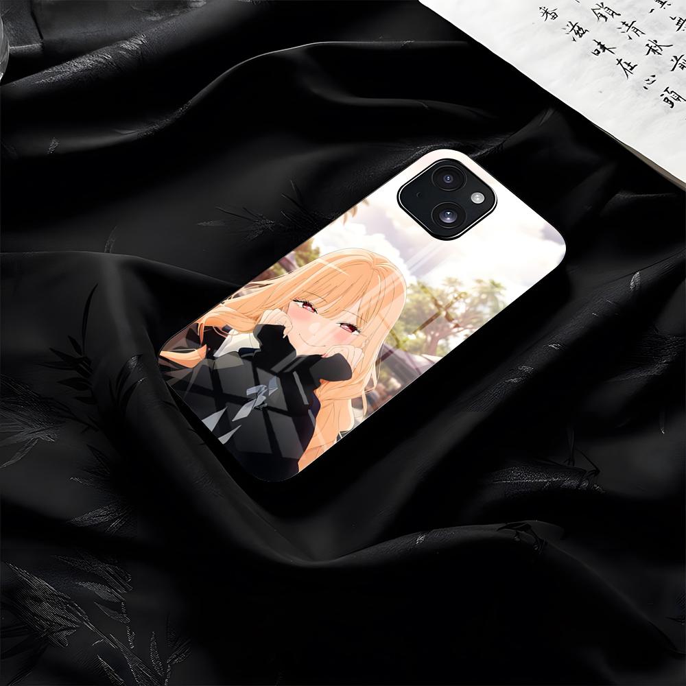 Чехол для телефона Kitagawa Marin Для IPhone 17 Pro Max 16 15 14 Pro Max 13 11 Plus Стеклянная крышка