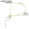 SHIXIN Punk Stainless Steel Waterproof Long Flat Snake Adjustable Necklace Women New Luxury Love Heart Pendant Necklace Jewelry