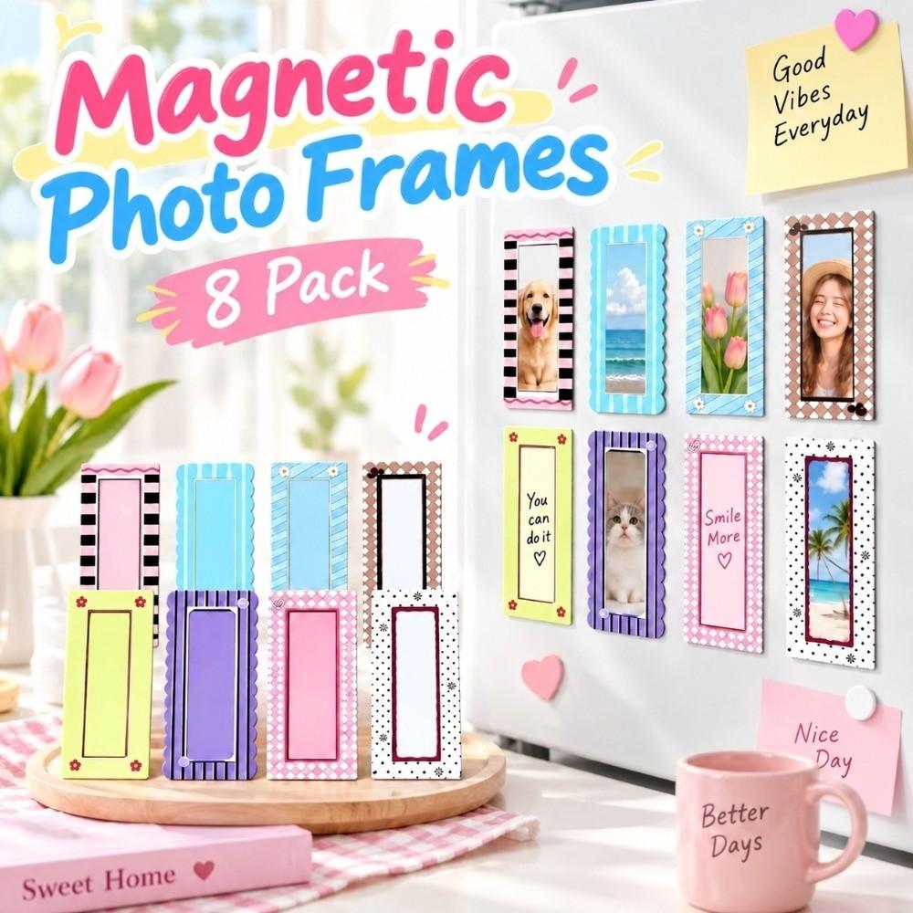 Clear Display Window Magnetic Photo Frame Flexible Desk Picture Holder Home Decoration