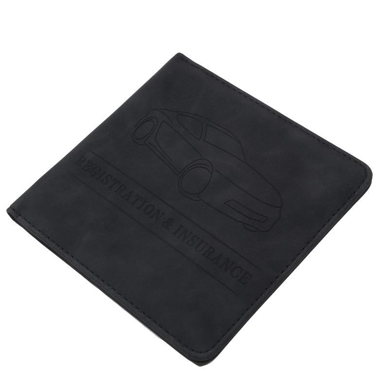 Leather Car Document Holder Organizer For Registration License Insurance Cards Vehicle Glove Box Storage Case