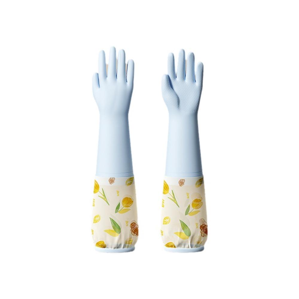 Thick Velvet Washing Gloves Waterproof Dish Washing Gloves Cleaning Gloves  Bowl Cleaning