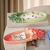 DIY Crafts Rose Flower Tray Silicone Form Oval Candle Container Mold Home Living Room