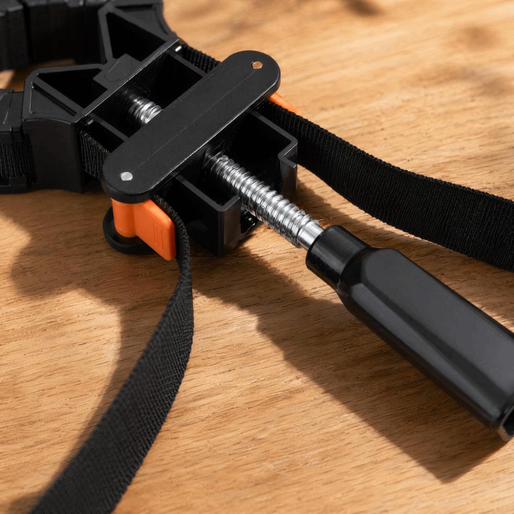 Nylon, ABS 4-Jaw Corner Clamp Strap Black Multi-shape Binding Strap Drawer Installation